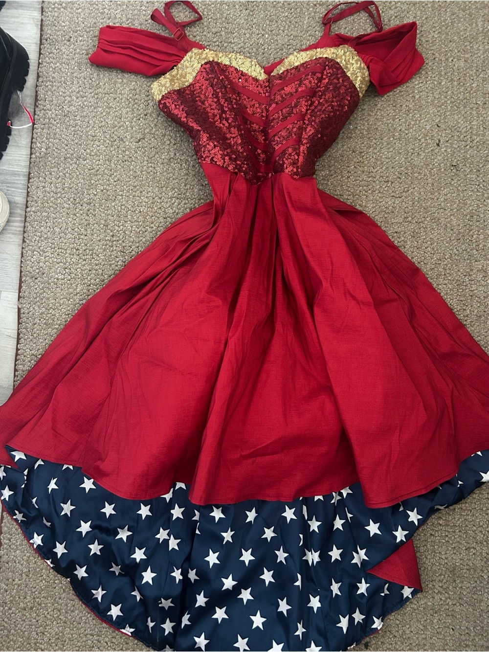 Wonder women high low dress
